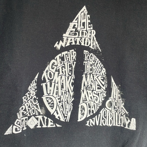 Harry Potter Deathly Hallows Crewneck Fleece Sweatshirt - Picture 2 of 3